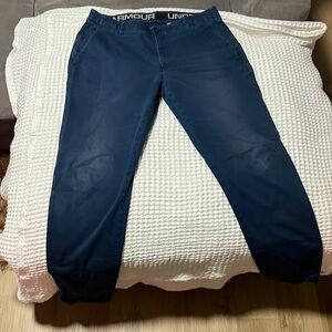 Under Armor navy chino pants. Stretch fabric, 38 waist 36 length.